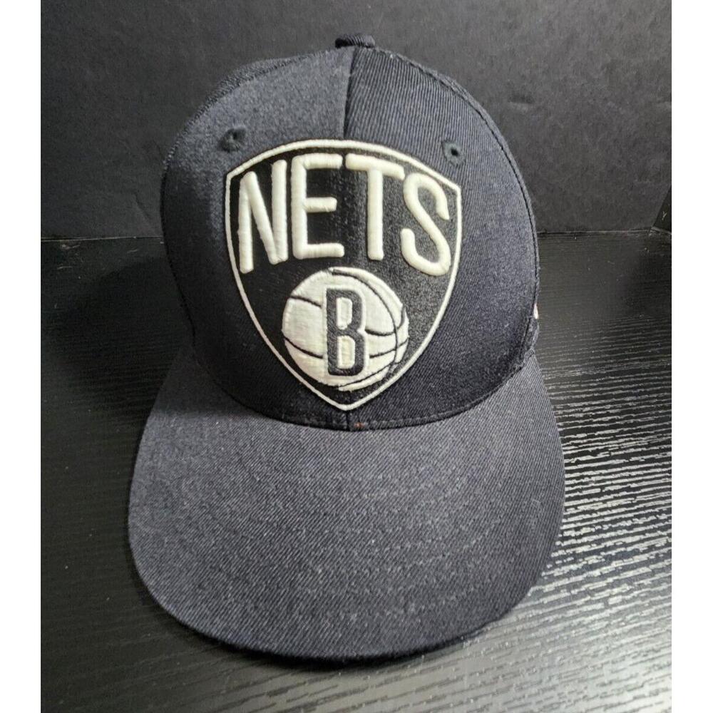 Brooklyn Nets NBA basketball Mitchell &‎ Ness Hat Cap Fitted 7 5/8 Black